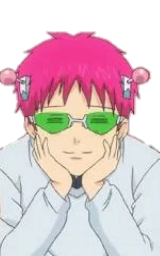 ☺️ Стикер «Saiki KusuOH~» для Telegram