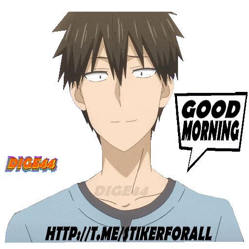 🛏 Стикер «SHINICHI UZAKI CHAN WANTS TO HANG OUT» для Telegram