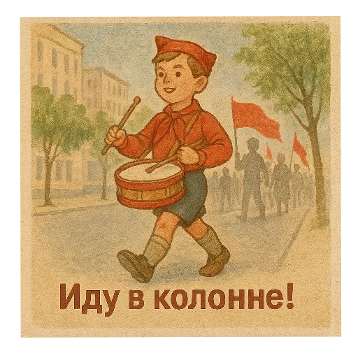 🥁 Стикер «С первым Мая» для Telegram