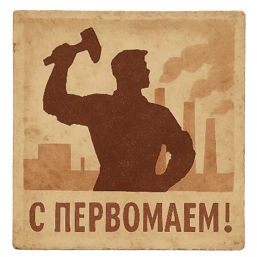 Стикерпак С первым Мая для Telegram — скачать