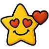 Стикер 4 ❤️ Набор эмоджи с эмоциями звёздочек
