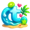 🤩 Эмодзи «Буквы и летние иконки» для Telegram