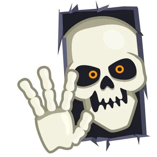Стикер 5 Skull #emoji