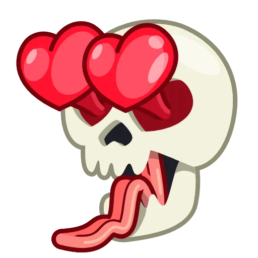 Стикер 6 Skull #emoji