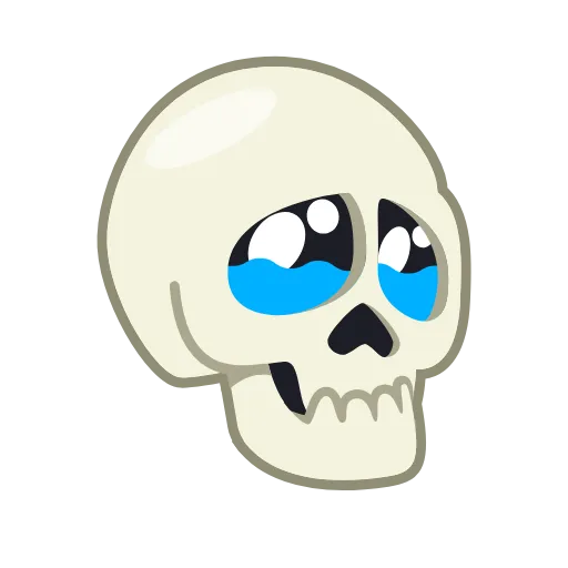 Стикер 16 Skull #emoji