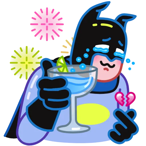Стикер 21 Sad Batman