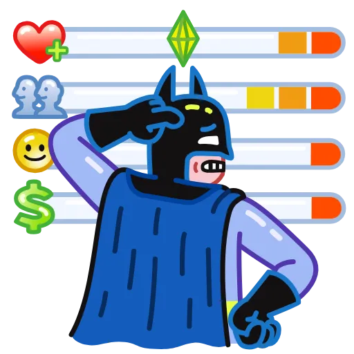 Стикер 26 Sad Batman