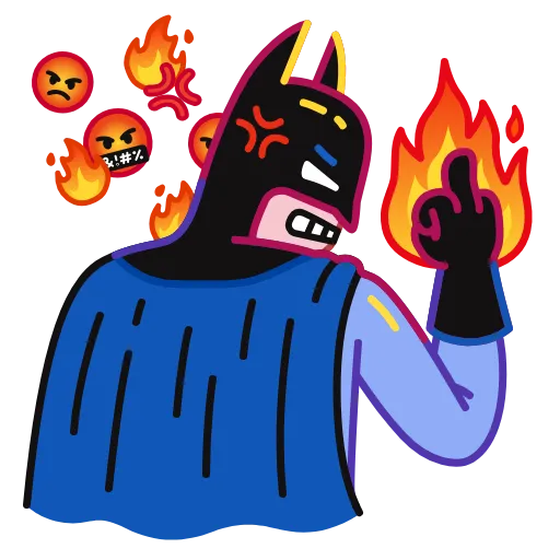 Стикер 6 Sad Batman