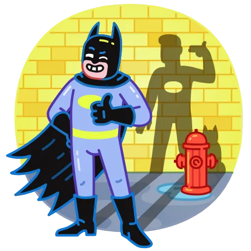 Стикер 3 Sad Batman