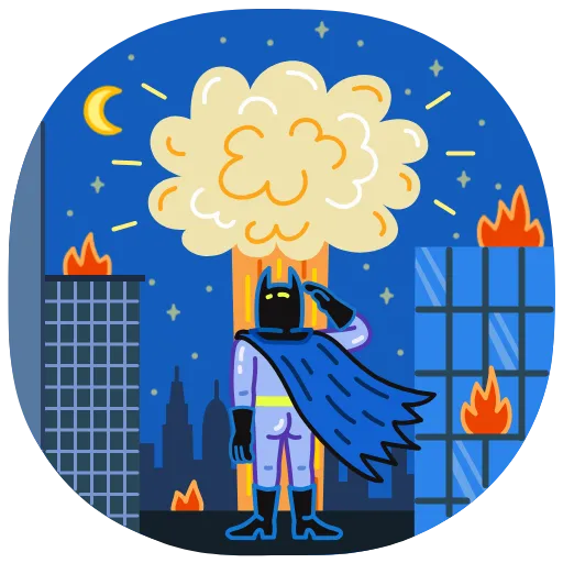 Стикер 28 Sad Batman