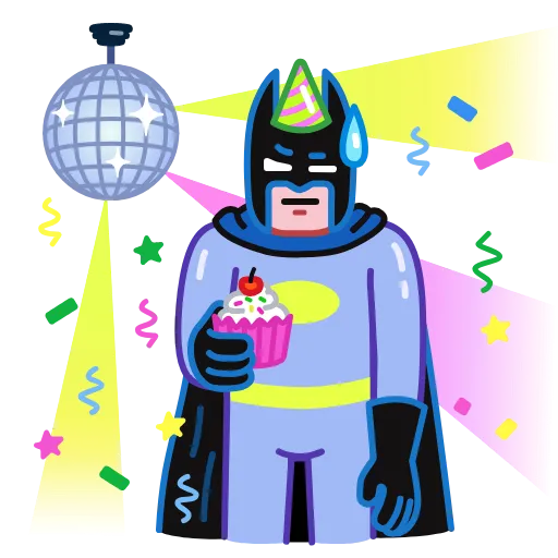Стикер 17 Sad Batman