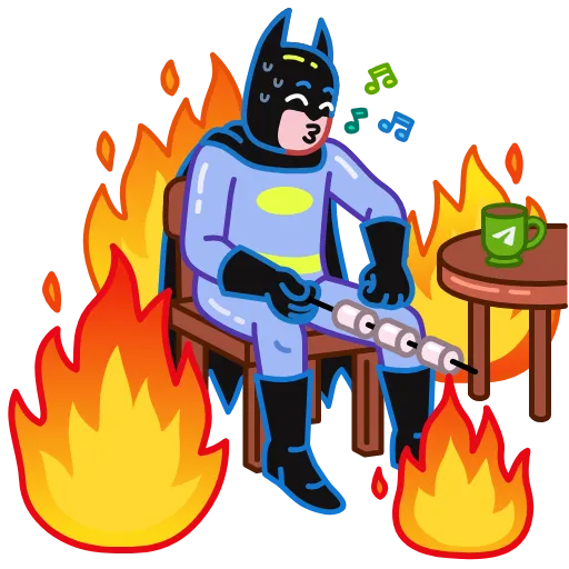Стикер 19 Sad Batman