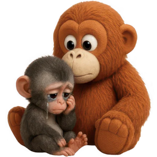 😭 Стикер «Грустно жить обезьяной» для Telegram