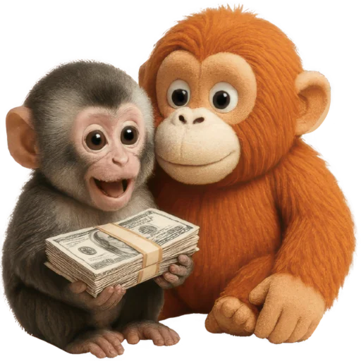 🤑 Стикер «Грустно жить обезьяной» для Telegram
