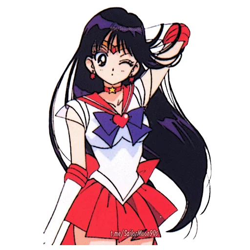 😘 Стикер «Rei Hino Sailor Mars» для Telegram
