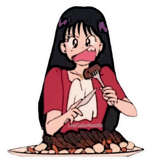 🍗 Стикер «Rei Hino Sailor Mars» для Telegram