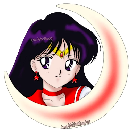🌙 Стикер «Rei Hino Sailor Mars» для Telegram