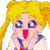 Стикер 30 Sailor Moon - эмоджи Сэйлор Мун