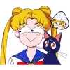 Стикер 46 🪱 Набор эмоджи по аниме манге «Sailor Moon Сейлор Мун»