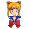Стикер 3 🪱 Набор эмоджи по аниме манге «Sailor Moon Сейлор Мун»