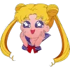 Стикер 2 🪱 Набор эмоджи по аниме манге «Sailor Moon Сейлор Мун»