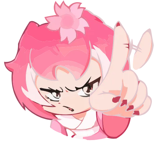 Стикер 5 Набор эмоджи с Сакурой из ВК в HD качестве