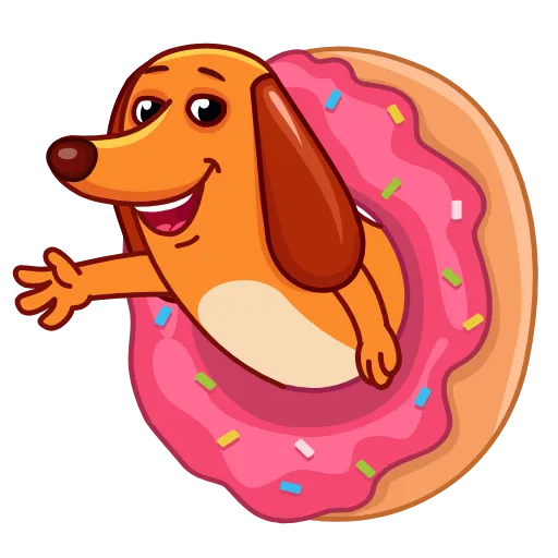 Стикер 5 Salchicha Dog