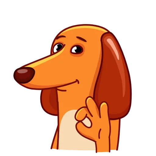 Стикер 19 Salchicha Dog