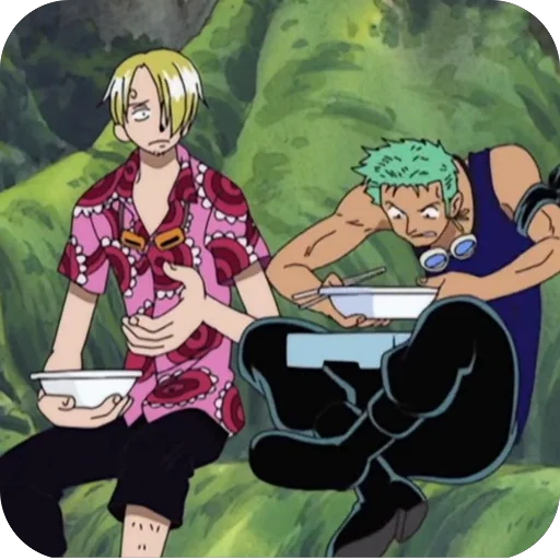 🫥 Стикер «Sanji and Zorо» для Telegram