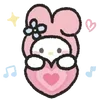 Стикер 44 Sanrio - стикосики с персонажами my melody и др.
