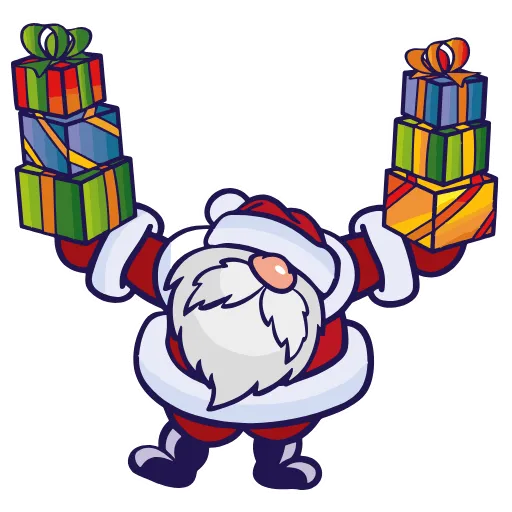 Стикер 20 Santa Claus - новогодний пак