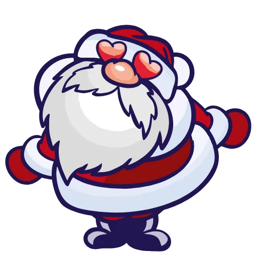 Стикер 8 Santa Claus - новогодний пак
