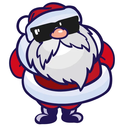 Стикер 7 Santa Claus - новогодний пак