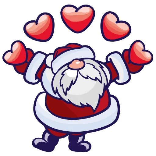 Стикер 9 Santa Claus - новогодний пак