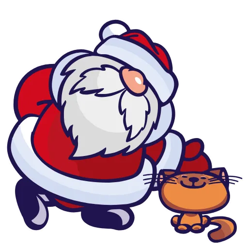Стикер 24 Santa Claus - новогодний пак