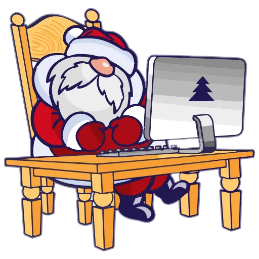 Стикер 31 Santa Claus - новогодний пак