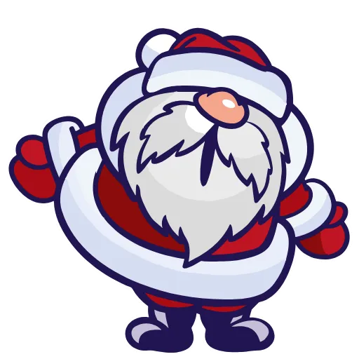 Стикер 5 Santa Claus - новогодний пак