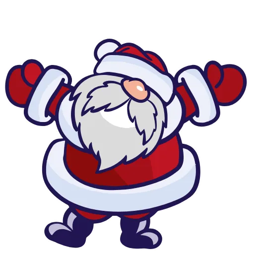 Стикер 15 Santa Claus - новогодний пак