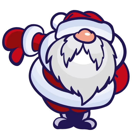 Стикер 4 Santa Claus - новогодний пак