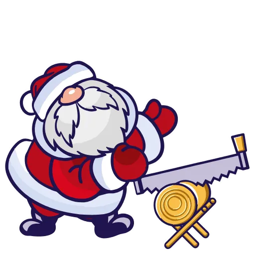 Стикер 28 Santa Claus - новогодний пак