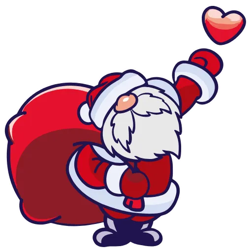 Стикер 10 Santa Claus - новогодний пак