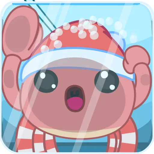 Стикер 9 Santa's Crab