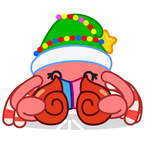 Стикер 2 Santa's Crab