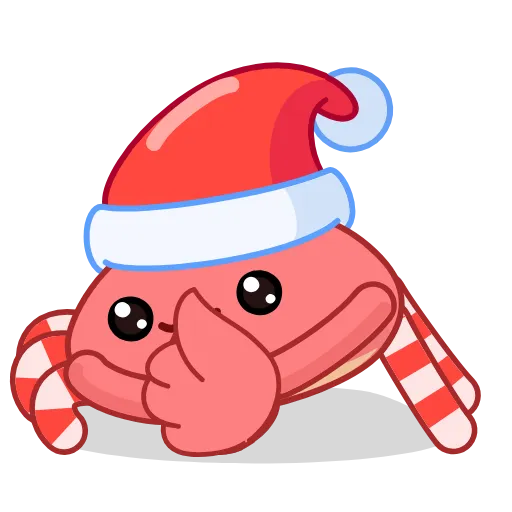 Стикер 3 Santa's Crab