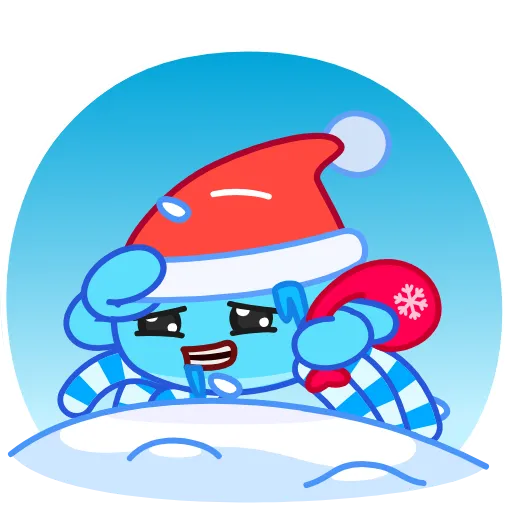Стикер 11 Santa's Crab