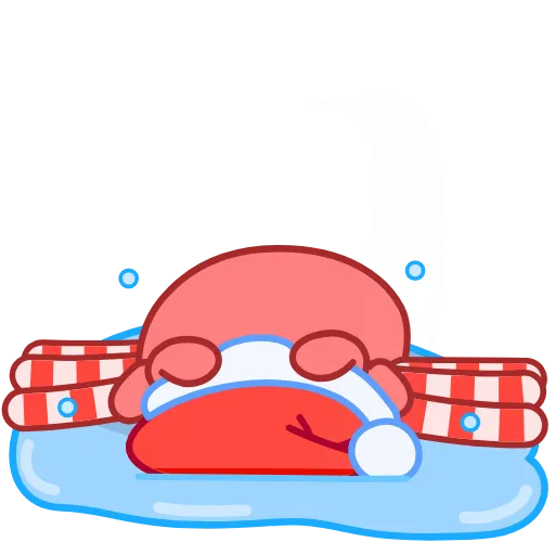 Стикер 8 Santa's Crab