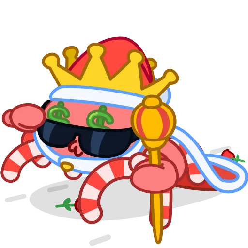 Стикер 10 Santa's Crab