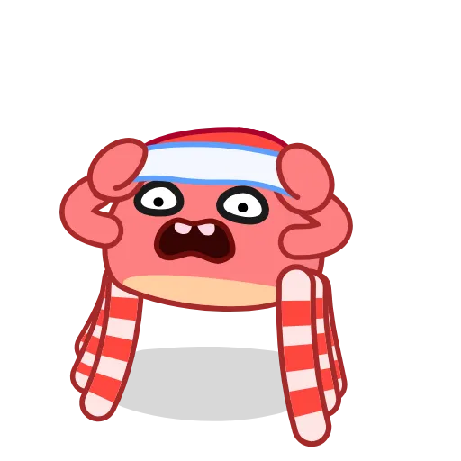 Стикер 4 Santa's Crab