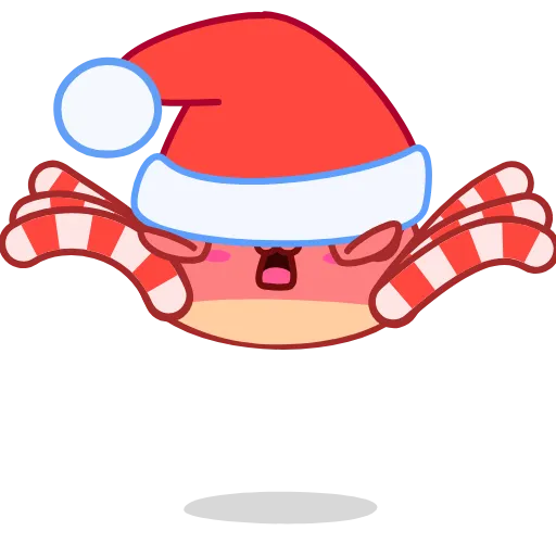 Стикер 5 Santa's Crab