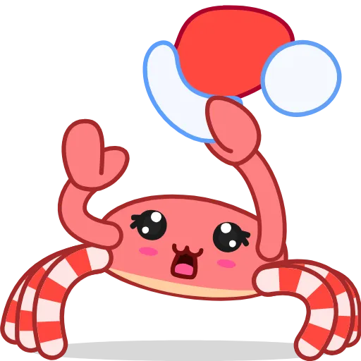 Стикер 5 Santas Crab